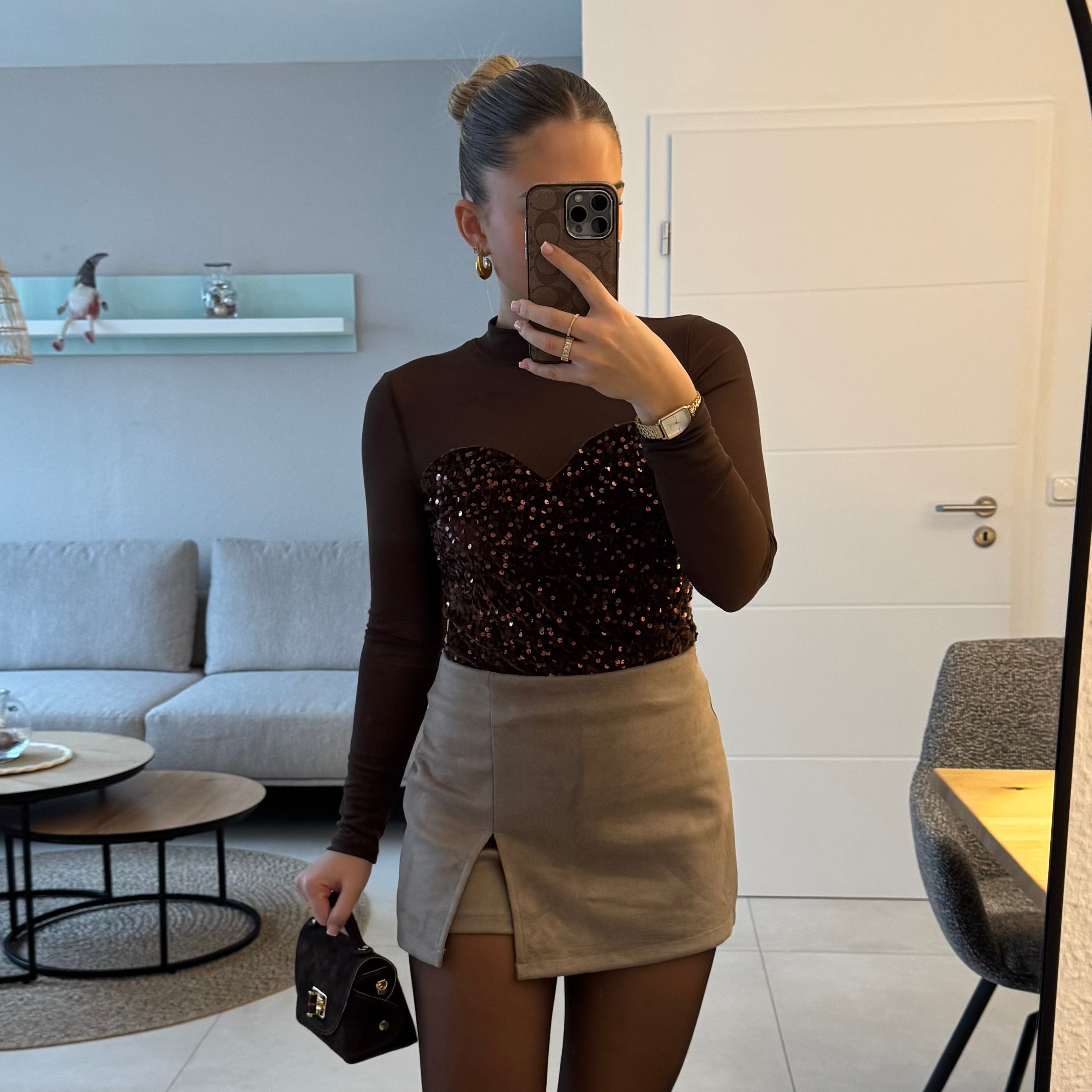 Glitzerndes Paillettenoberteil